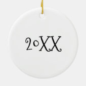 ハロウィーン秋のキャンディーコーンキャンディーのトリックまたは治療 セラミックオーナメント (裏面)