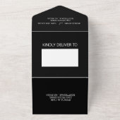 ハロウィーン秋の結婚式フローラ水彩ヘビ オールインワン招待状 (外側)