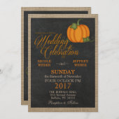 ハロウィーン秋オータムカボッキンカントリー結婚ズ 招待状 (正面/裏面)