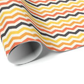 ハロウィーン秋シェブロン紅葉 ラッピングペーパー (ロールコーナー)