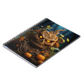 ハロウィーン秋シーズンカボチャと紅葉 ノートブック (左側)