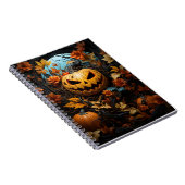 ハロウィーン秋シーズンカボチャと紅葉 ノートブック (右側)