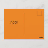 ハロウィーン秋パーティの招待状パンプキンウィッチ ポストカード (裏面)