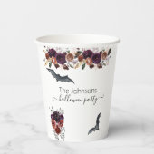 ハロウィーン秋パーティーフローラ花こうもり 紙コップ (裏面)