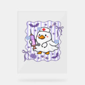 ハロウィーン秋パープルコケットガチョウナースエステート アクリルサイン (正面)