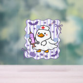 ハロウィーン秋パープルコケットガチョウナースエステート アクリルサイン (ニュートラル)