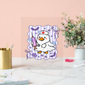 ハロウィーン秋パープルコケットガチョウナースエステート アクリルサイン (ウェディング)