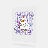 ハロウィーン秋パープルコケットガチョウナースエステート アクリルサイン (傾斜)