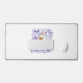 ハロウィーン秋パープルコケットガチョウナースエステート デスクマット (キーボード&マウス)