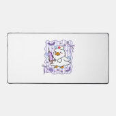 ハロウィーン秋パープルコケットガチョウナースエステート デスクマット (正面)