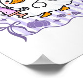 ハロウィーン秋パープルコケットガチョウナースエステート ポスター (角)