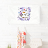 ハロウィーン秋パープルコケットガチョウナースエステート 横断幕 (インサイチュ)