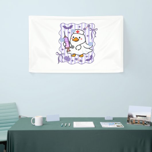 ハロウィーン秋パープルコケットガチョウナースエステート 横断幕 (トレードショー)