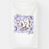 ハロウィーン秋パープルコケットガチョウナースエステート 横断幕 (縦)