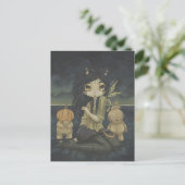 ハロウィーン秋ファンタジー妖精ゴシック葉書 ポストカード (スタンド正面)