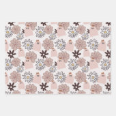 ハロウィーン秋フローラパステルカラー ラッピングペーパーシート (正面)