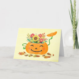 ハロウィーン秋フローラパンプキン シーズンカード
