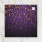 ハロウィーン秋フローラユニコーン顔誕生日パーティー フェイバータグ (裏面)