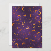 ハロウィーン秋フローラユニコーン顔誕生日 招待状 (裏面)