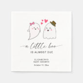 ハロウィーン秋リトルブベビーシャワーQRコード スタンダードカクテルナプキン (正面)