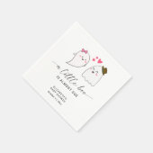 ハロウィーン秋リトルブベビーシャワーQRコード スタンダードカクテルナプキン (角)