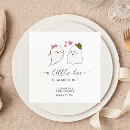 ハロウィーン秋リトルブベビーシャワーQRコード スタンダードカクテルナプキン