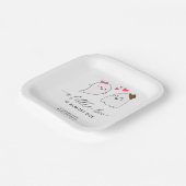 ハロウィーン秋リトルブベビーシャワーQRコード ペーパープレート (傾斜あり)