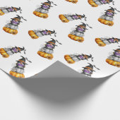 ハロウィーン秋格言ウォーターカラーイラストレーション ラッピングペーパー (角)