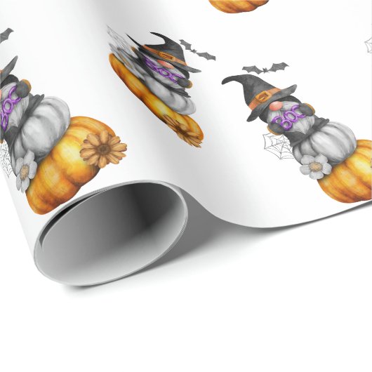 ハロウィーン秋格言ウォーターカラーイラストレーション ラッピングペーパー (ロールコーナー)