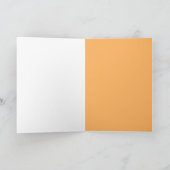 ハロウィーン秋秋カボチャの水色絵を描 ノートカード (内部)