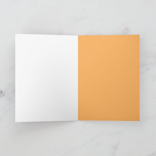 ハロウィーン秋秋カボチャの水色絵を描 ノートカード (内部)