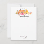 ハロウィーン秋秋カボチャの水色絵を描 ノートカード (正面)