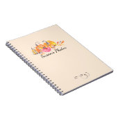 ハロウィーン秋秋カボチャの水色絵を描 ノートブック (右側)