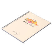 ハロウィーン秋秋カボチャの水色絵を描 ノートブック (左側)