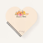 ハロウィーン秋秋カボチャの水色絵を描 ノートブック (正面)