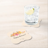 ハロウィーン秋秋カボチャの水色絵を描 ペーパーコースター (インサイチュ)