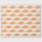 ハロウィーン秋秋カボチャの水色絵を描 ラッピングペーパー (フラット)