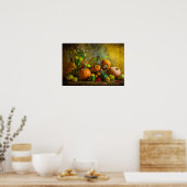 ハロウィーン秋秋カボチャ設置台 ポスター (キッチン)