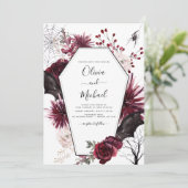 ハロウィーン秋秋ダーク結婚式招待状 招待状 (スタンド正面)