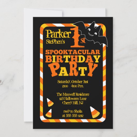 ハロウィーン第1回スプロック誕生日パーティー 招待状 (正面)