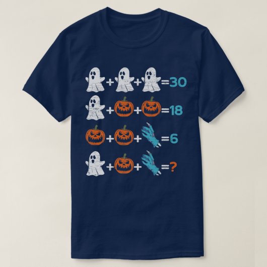 ハロウィーン算数先生プレミアム Tシャツ (デザイン正面)