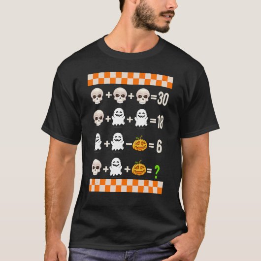 ハロウィーン算数先生操作順クイズFa Tシャツ (正面)