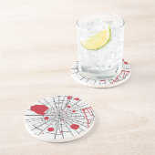 ハロウィーン粉砕ガラス コースター (側面)