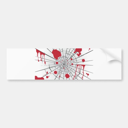 ハロウィーン粉砕ガラス バンパーステッカー (正面)