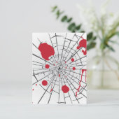 ハロウィーン粉砕ガラス ポストカード (スタンド正面)