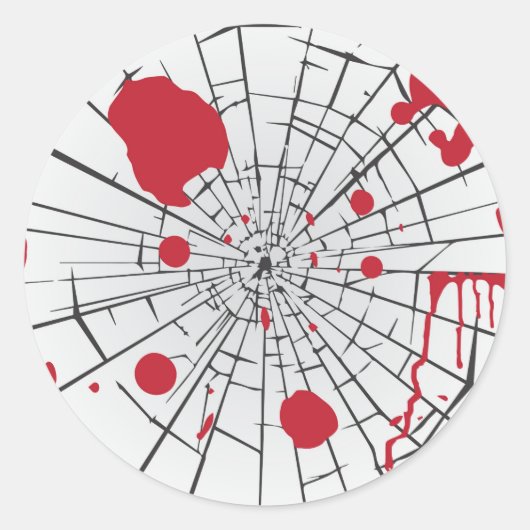 ハロウィーン粉砕ガラス ラウンドシール (正面)