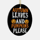 ハロウィーン紅葉とカボチャ誕生日 セラミックオーナメント (右)