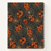 ハロウィーン紅葉とクモの巣 ノートブック (裏面)