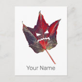 ハロウィーン紅葉リーフ秋感謝祭 シーズンポストカード (正面)