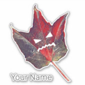 ハロウィーン紅葉リーフ秋感謝祭 シール (正面)